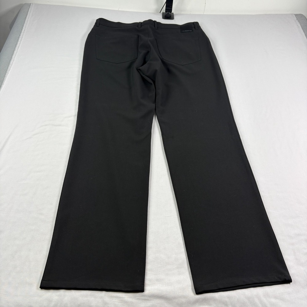 Alberto Pants Mens Size 50 (34x32) Black Ceramica Chino Stretch Golf Casual - Picture 10 of 11